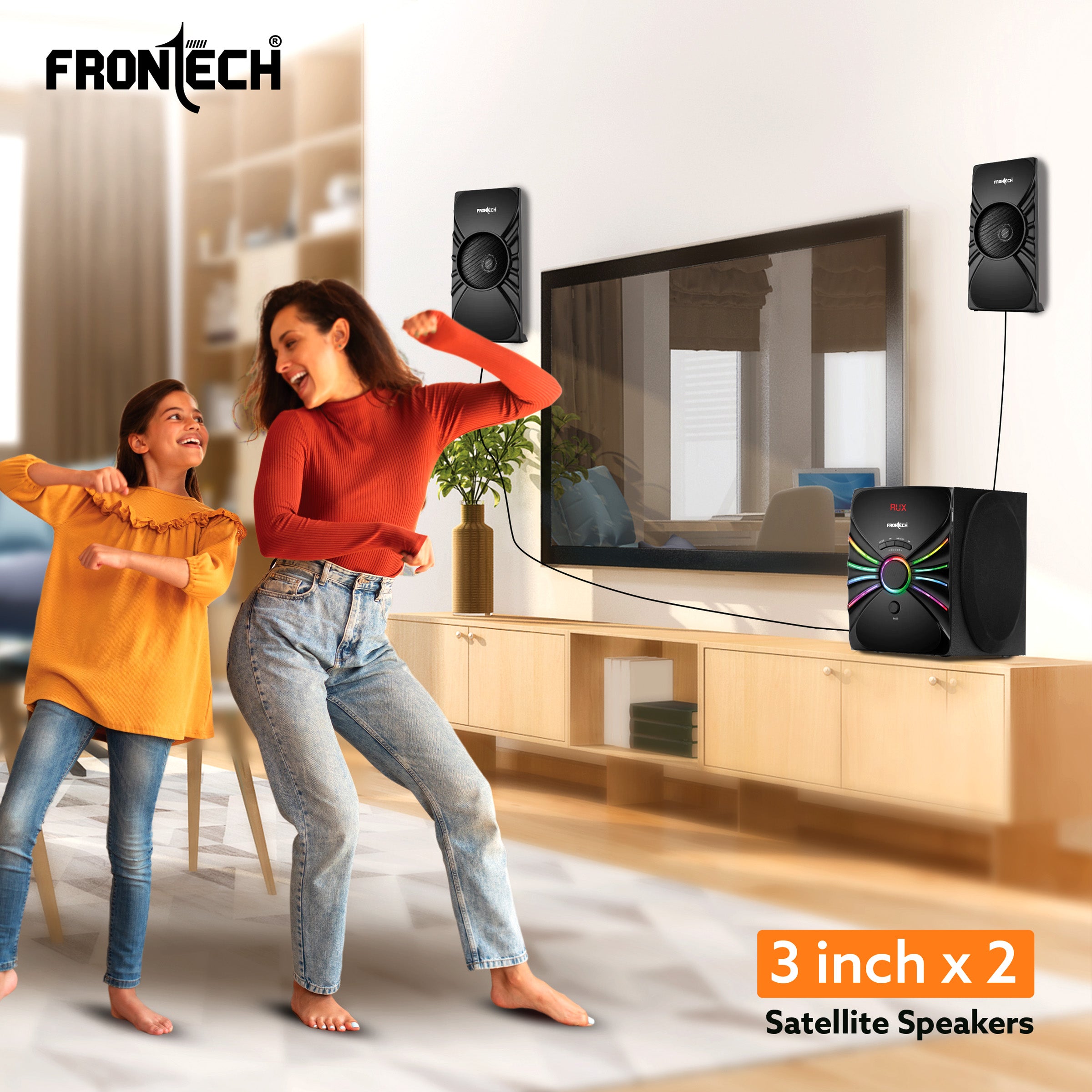 Frontech 2.1 Channel Bluetooth Speaker System (SW-0141) Frontech 2.1 Channel Bluetooth Speaker System (SW-0141)